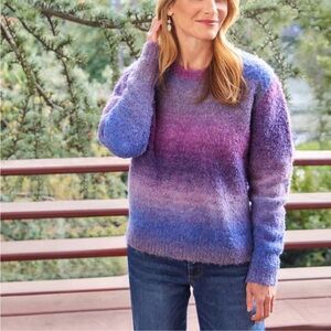 Keren Kane women's Ombre knit wool blend sweater whimsical fairy artsy hippie